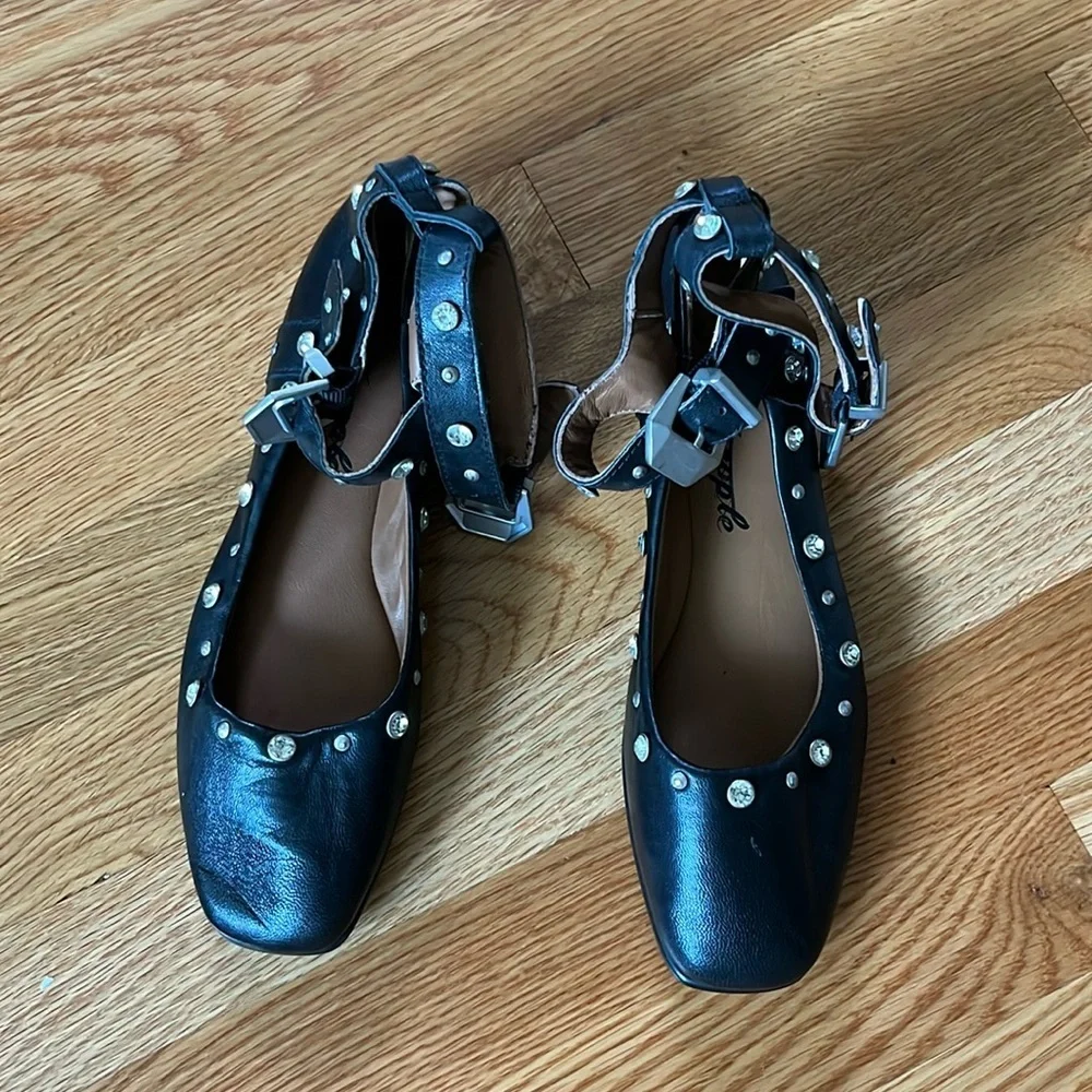 Free People Mystic Diamanté Flats Size 6.5 New - Picture 6 of 15